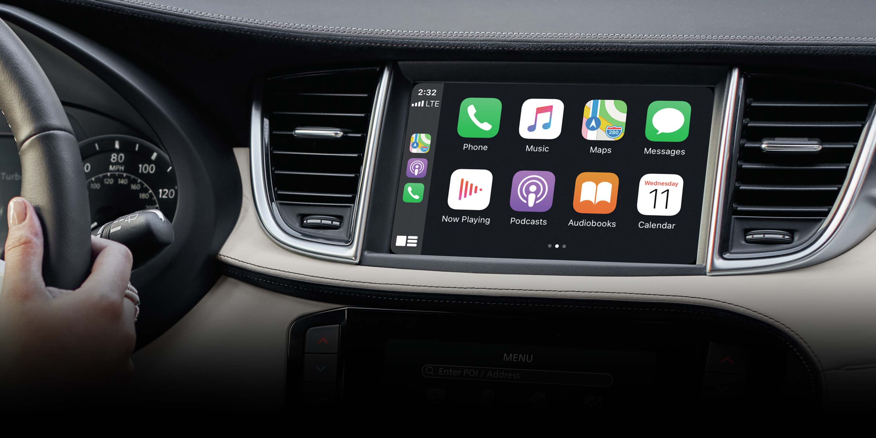 2022 INFINITI QX50 SUV interior Apple Carplay & Android Auto.