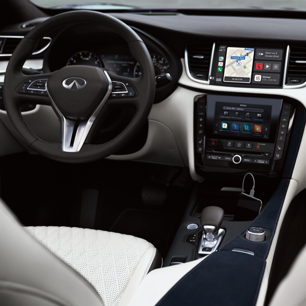 2022 INFINITI QX50 SUV interior.